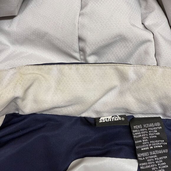 ✅Mens XLT 46/48 Vintage Starter 3-in-1 Winter Jacket Feather/Down Insulated Navy - Picture 11 of 14